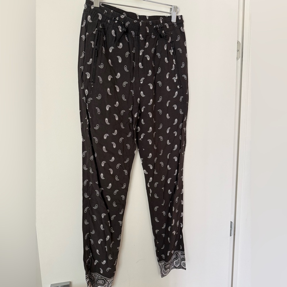 Eleven Paris Black Paisley Pants - size 36